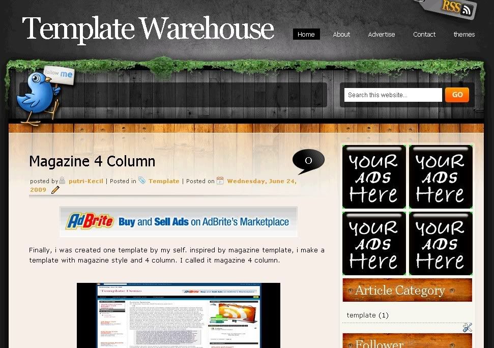 Wcute wordpress template