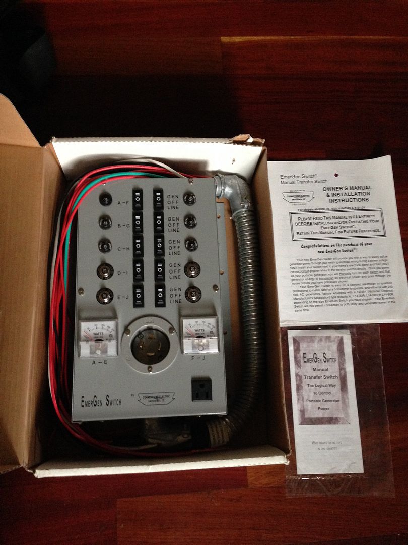 EmerGen Switch 10 Circuit 30Amp Manual Generator Transfer Switch Model