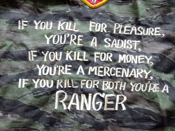 Vietnam War Tiger Stripe MACV SOG SAIGON RANGER Souvenir Shirt #11 