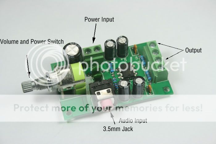 DC input 12V,2 Channel Stereo Power Amplifier Module Kit 1W, Based on 