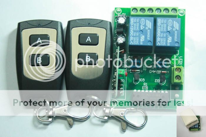 2CH RF Waterproof Remote control&Receiver Moment Switch  